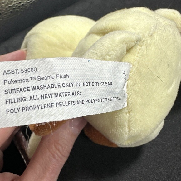 1998 Hasbro Nintendo Pokémon Meowth Beanie Plush VTG Original 6.5" Creature - Picture 7 of 8